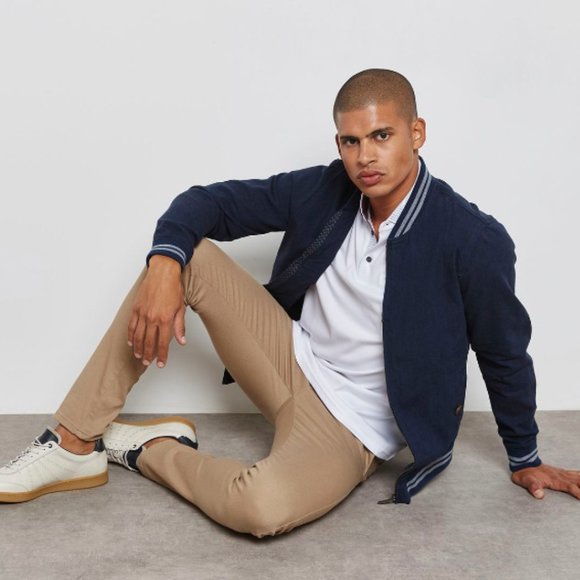 Ted Baker New York mens navy blue bomber jacket size 2 nwt - Picture 4 of 15